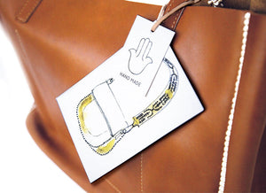 Ledertasche -  Shopper - cognac