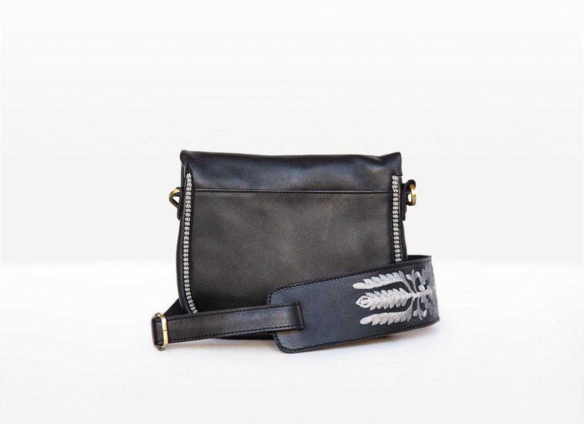 Ledertasche - Schultertasche - schwarz - designmaroc.de