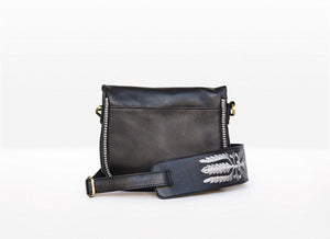 Ledertasche - Schultertasche - schwarz - designmaroc.de