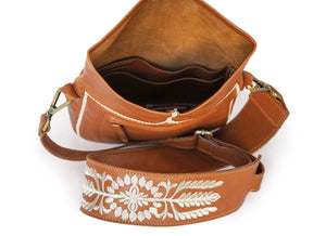 Ledertasche - Schultertasche - hellbraun - designmaroc.de